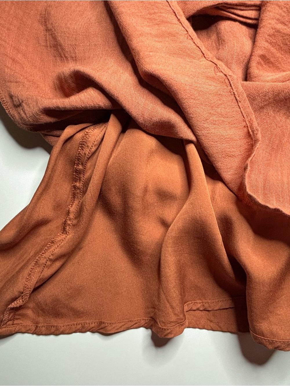 Dress Forum Rust Belted Romper Boho Button Front NWT Size Large - Picture 13 of 13
